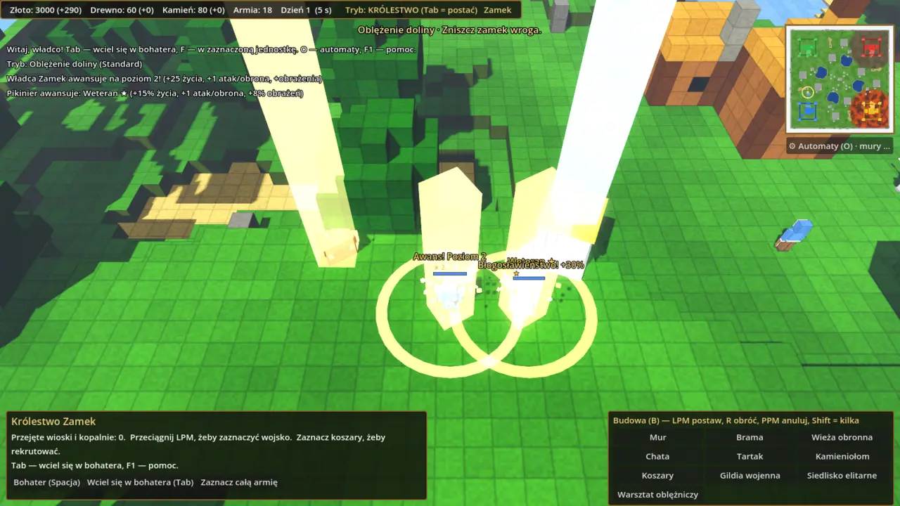 Strategia 3D – słupy światła przy awansie jednostek